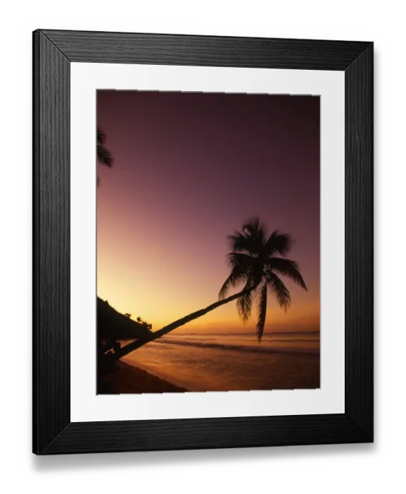 Framed Print : Antigua beach shortly after sunset