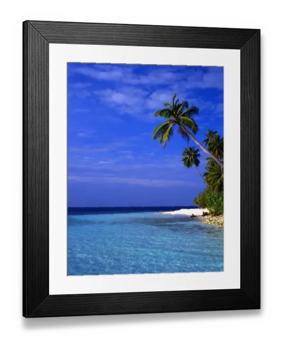 Framed Print : The island of Little Bandos, in the Maldives