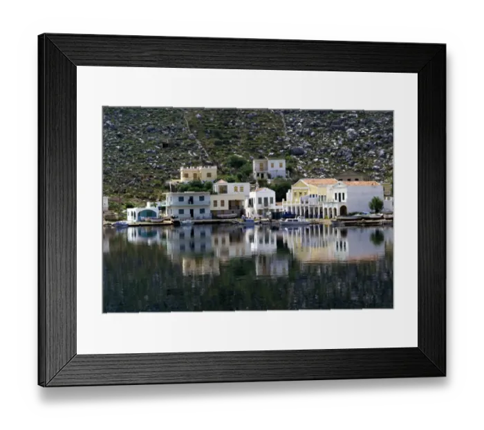 Framed Print : Greek Islands Simy Pedi Harbour