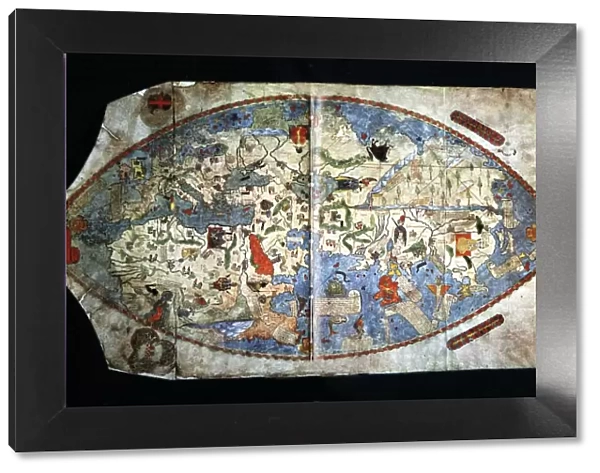 The elliptical Genoese map of 1457, was source material for Toscanelli. It shows