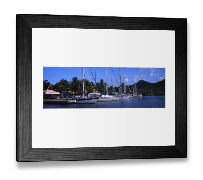 Framed Print : T4. 045. West Indies. St. Lucia [Panoramic shot]