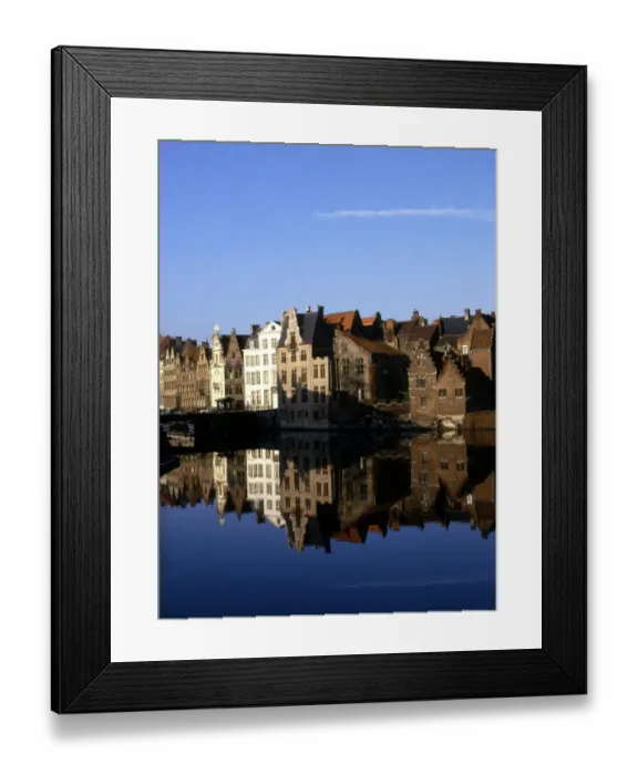 Framed Print : Canal and Houses, Korenlei, Ghent, Belgium ?2006 Charles Walker / TopFoto Framed Print : Canal and Houses, Korenlei, Ghent, Belgium ?2006 Charles Walker / TopFoto