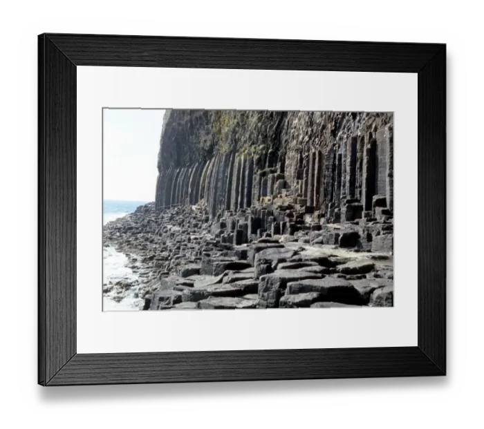 Framed Print : Staffa The hexagonal basaltic columns which form the cliffs of Staffa Island Framed Print : Staffa The hexagonal basaltic columns which form the cliffs of Staffa Island