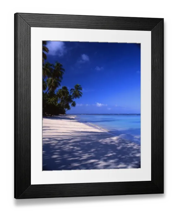 Framed Print : Beach on Tobego, West Indies Framed Print : Beach on Tobego, West Indies