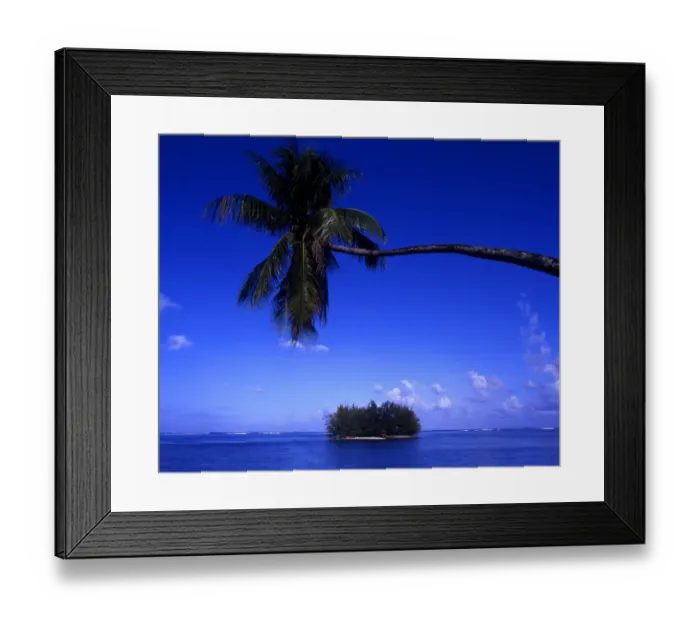 Framed Print : T4. 024. Tahiti Group. Morea. Small island off Morea Framed Print : T4. 024. Tahiti Group. Morea. Small island off Morea