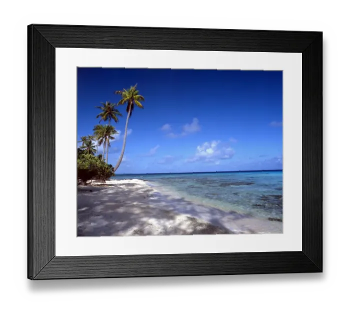 Framed Print : TROPICAL ISLANDS French Polynesia. Beach at Rangiroa Framed Print : TROPICAL ISLANDS French Polynesia. Beach at Rangiroa