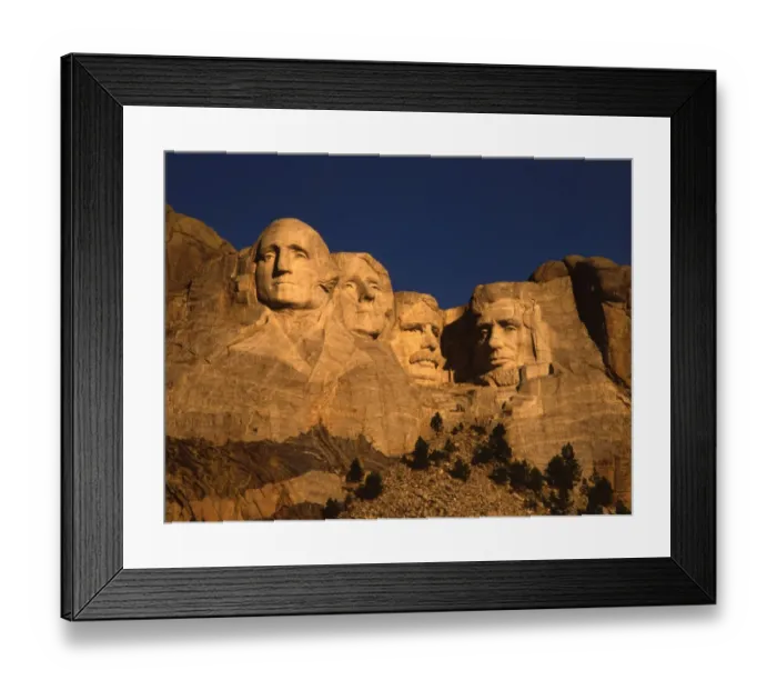 Framed Print : USA - South Dakota - Mount Rushmore - Between 1927 and October 31, 1941, Gutzon Borglum