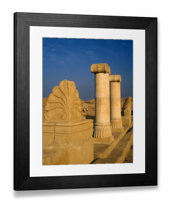 Framed Print : KUWAIT - Falika Island. Roman remains on Falika Island, off the mainland of Kuwait Framed Print : KUWAIT - Falika Island. Roman remains on Falika Island, off the mainland of Kuwait