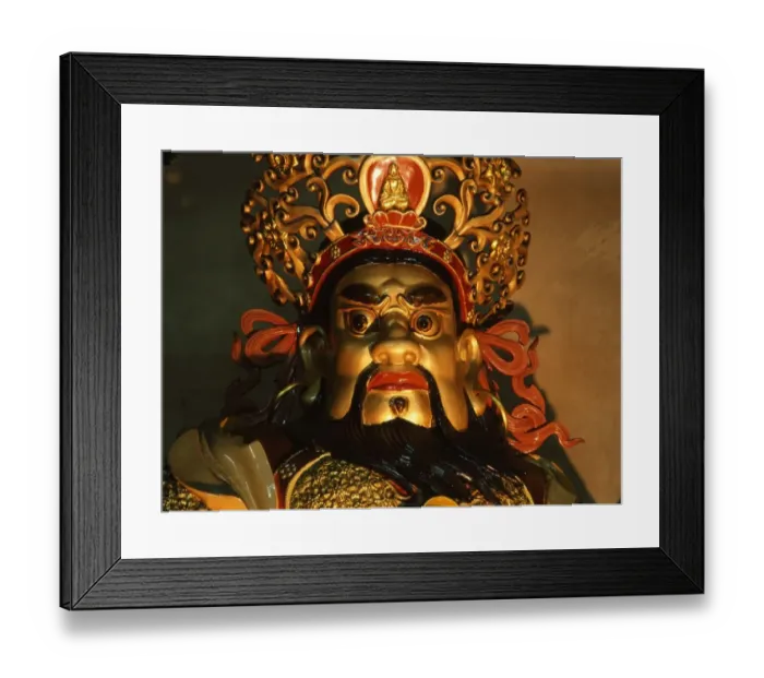 Framed Print : Demonic guardian of he East, sometimes called Mo-Li Ch ing, bearer of the magical Framed Print : Demonic guardian of he East, sometimes called Mo-Li Ch ing, bearer of the magical
