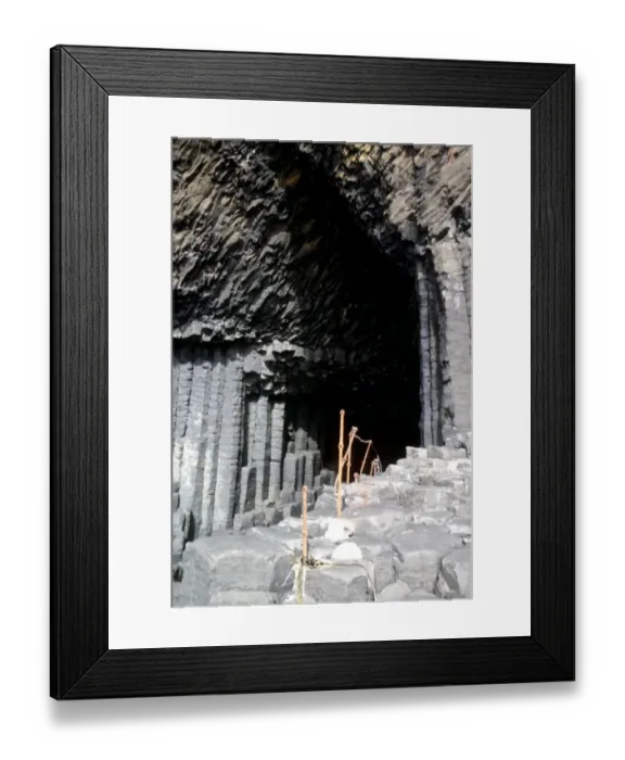 Framed Print : Staffa Scotland the entrance to Fingals Cave among the basaltic pavements of Framed Print : Staffa Scotland the entrance to Fingals Cave among the basaltic pavements of