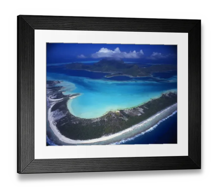 Framed Print : Polynesia. Bora Bora from the air Framed Print : Polynesia. Bora Bora from the air