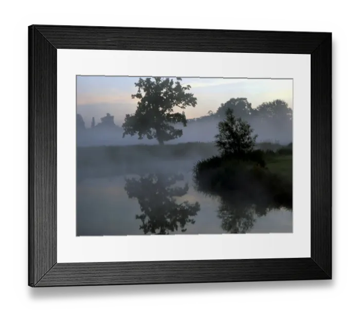 Framed Print : Mist in the English countryside