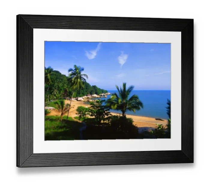 Framed Print : Moonlight beach on the island of Penang, Malaysia Framed Print : Moonlight beach on the island of Penang, Malaysia