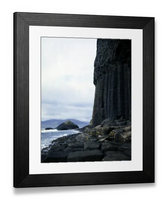 Framed Print : Scotland Staffa the hexagonal basaltic column walls and pavements on the Isle of Framed Print : Scotland Staffa the hexagonal basaltic column walls and pavements on the Isle of