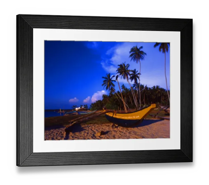 Framed Print : Boats on beach at Beruwala, Sri Lanka Framed Print : Boats on beach at Beruwala, Sri Lanka