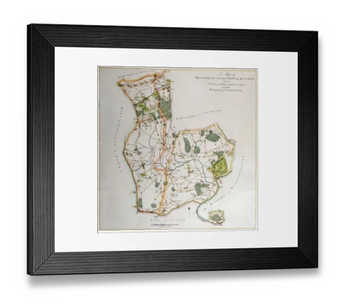Framed Print : A map of Westerham and Eatonbridge Hundred with the Parish and Ville of Brasted Framed Print : A map of Westerham and Eatonbridge Hundred with the Parish and Ville of Brasted