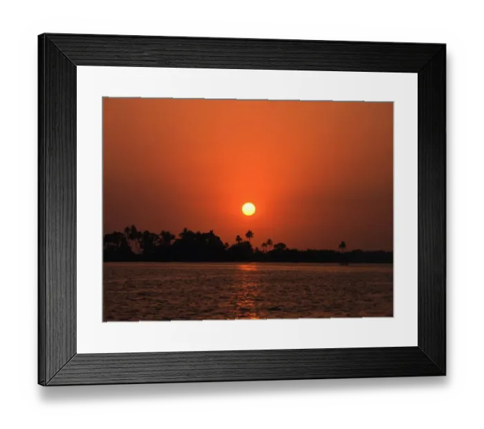 Framed Print : India Sunset at Cochin, seen from Bolgatty Island Framed Print : India Sunset at Cochin, seen from Bolgatty Island
