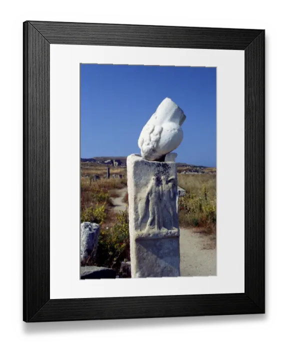 Framed Print : Erotic Art Roman 3rd century phallic sculptures related to the Hermes along the sacred Framed Print : Erotic Art Roman 3rd century phallic sculptures related to the Hermes along the sacred