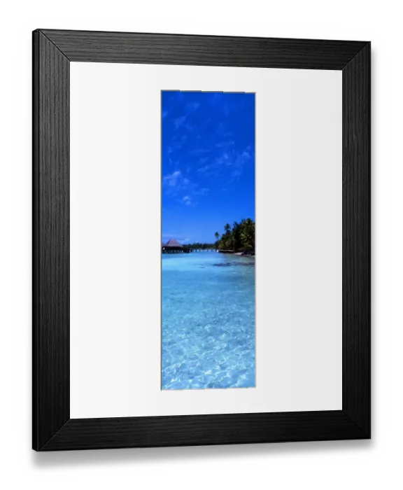 Framed Print : Tropical beauty. Polynesia. Rangiroa. [Panoramic shot]
