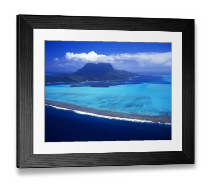 Framed Print : Tropical beauty. Polynesia. Bora Bora from the air Framed Print : Tropical beauty. Polynesia. Bora Bora from the air