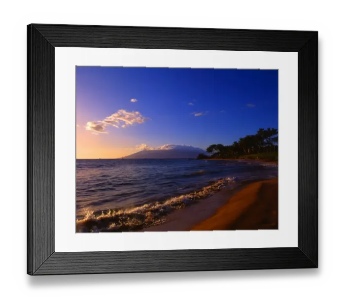 Framed Print : T4. 024. Hawaii group. Island of Maui, shortly before sunset Framed Print : T4. 024. Hawaii group. Island of Maui, shortly before sunset