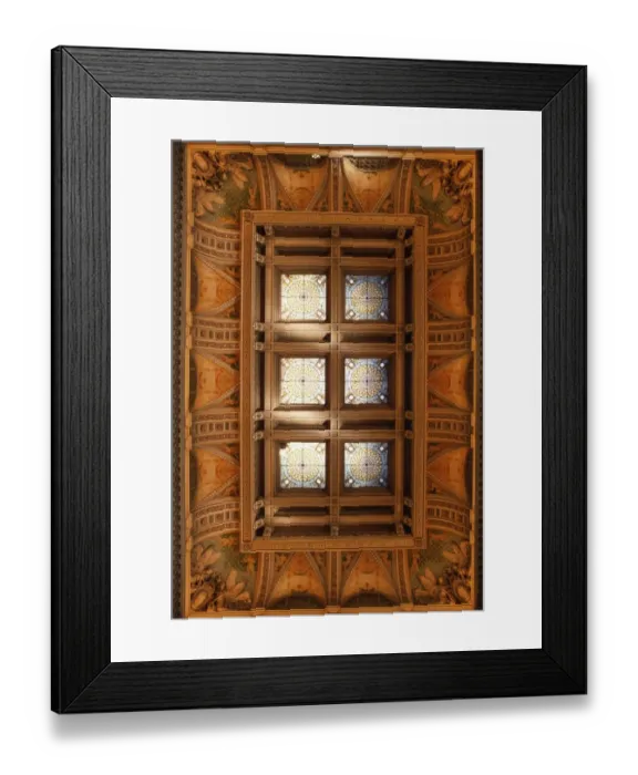 Framed Print : Painted ceiling in the Library of Congress, Washington DC