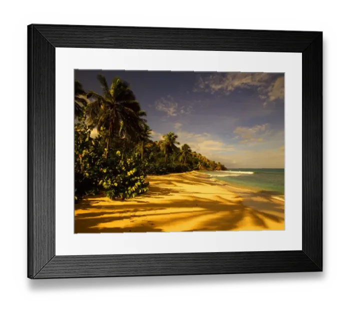 Framed Print : Tropical beauty. West Indies. Beach on Antigua