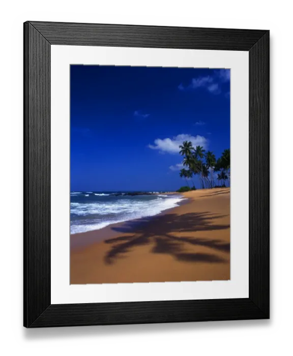 Framed Print : Beach to the south of Welligama [north of Galle), in Sri Lanka