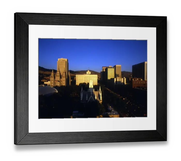 Framed Print : USA Mormon Temple Salt Lake City