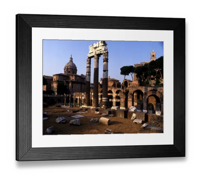 Framed Print : Italy Rome Forum of Caesar and the Dome of San Martino San Luca