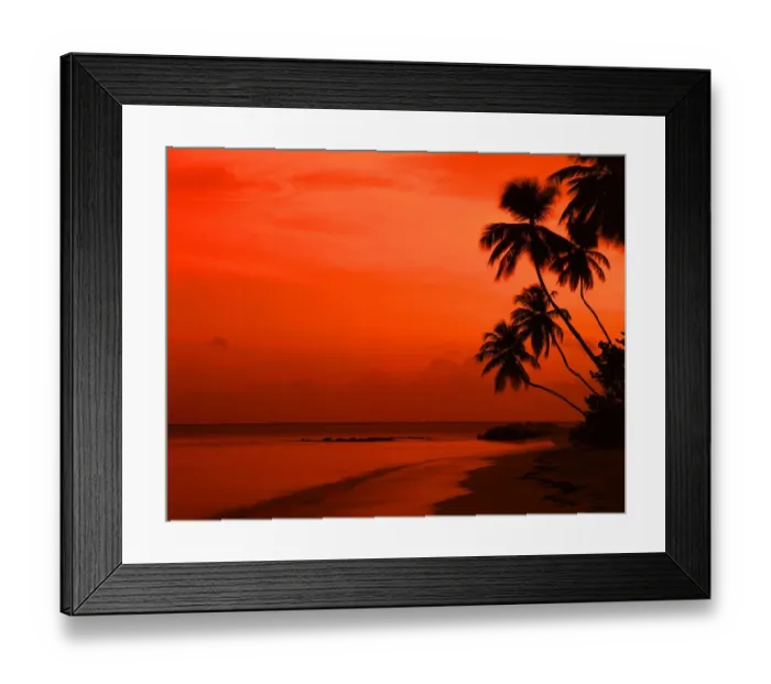 Framed Print : Tropical beauty. West Indies. Tobago. Beach at sunset Framed Print : Tropical beauty. West Indies. Tobago. Beach at sunset