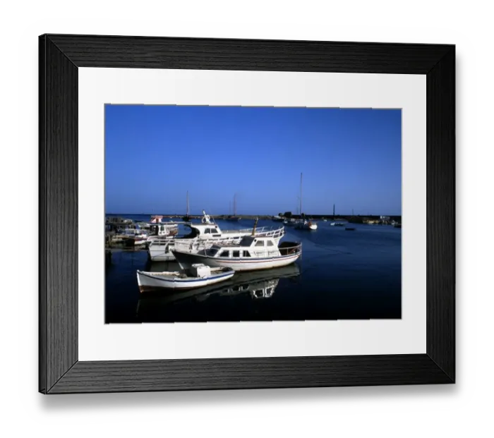 Framed Print : Cyprus. Boats in Paphos Harbour