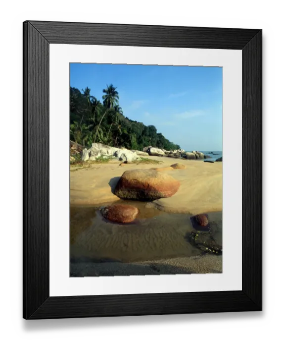 Framed Print : TROPICAL ISLANDS Beach on Penang Island, Malaysia Framed Print : TROPICAL ISLANDS Beach on Penang Island, Malaysia
