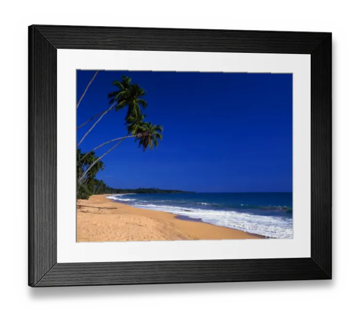 Framed Print : Beach near Welligama, on the west coast of Sri Lanka