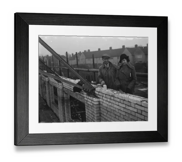 Framed Print : The laying of the foundation stones at St Barnabas Church in Eltham, Kent Framed Print : The laying of the foundation stones at St Barnabas Church in Eltham, Kent