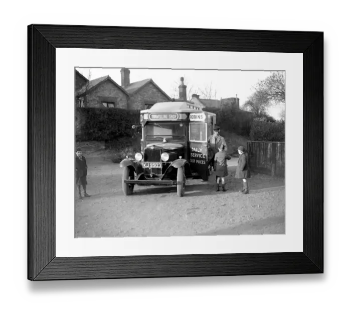 Framed Print : Mobile Shop: Robins Shop Bedford truck. 1933 Framed Print : Mobile Shop: Robins Shop Bedford truck. 1933