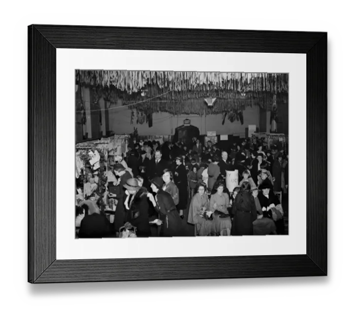 Framed Print : The bazaar in Belvedere which was opened by Lady Freemantle. 1937 Framed Print : The bazaar in Belvedere which was opened by Lady Freemantle. 1937