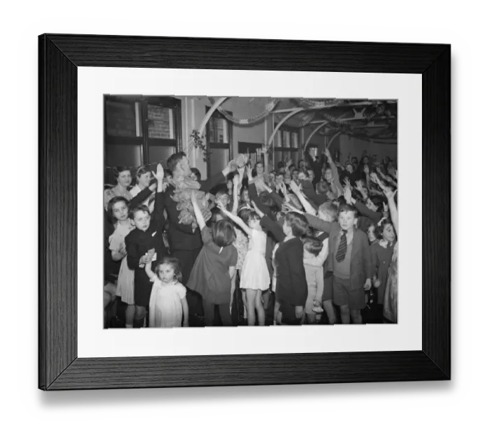 Framed Print : Distribution of presents at a childrens party at the Station Hotel, Sidcup, Kent Framed Print : Distribution of presents at a childrens party at the Station Hotel, Sidcup, Kent