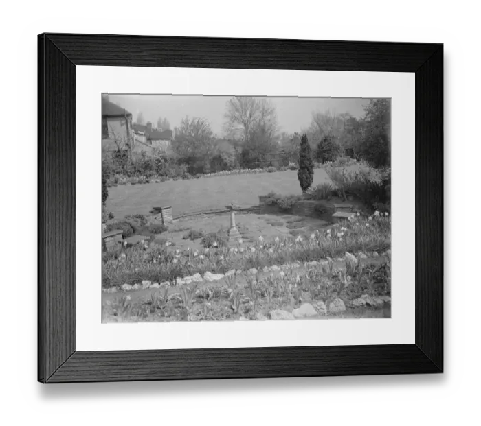 Framed Print : Mr Swans house and garden at 21 Rectory Lane in Sidcup, Kent. 1939 Framed Print : Mr Swans house and garden at 21 Rectory Lane in Sidcup, Kent. 1939