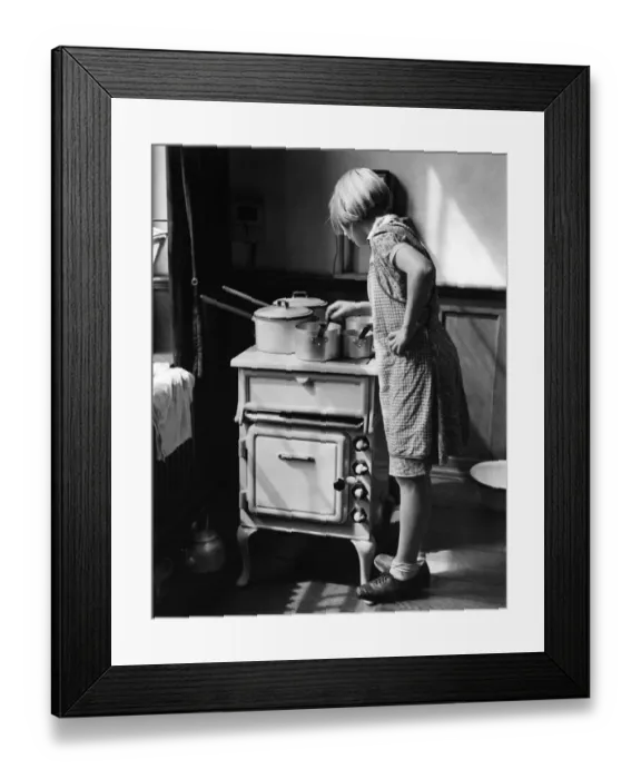 Framed Print : Cookery lesson in 1946 A TopFoto Framed Print : Cookery lesson in 1946 A TopFoto