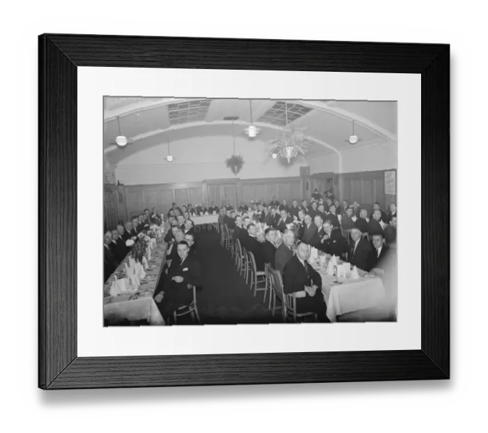 Framed Print : The Farningham Golf Club dinner. 1937