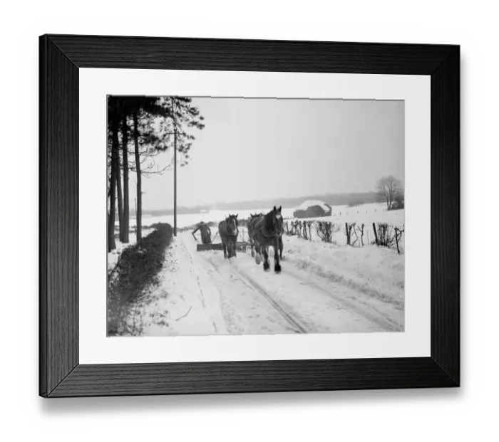 Framed Print : Snow scenes ( snow plough ) Eynsford. 1938 Framed Print : Snow scenes ( snow plough ) Eynsford. 1938