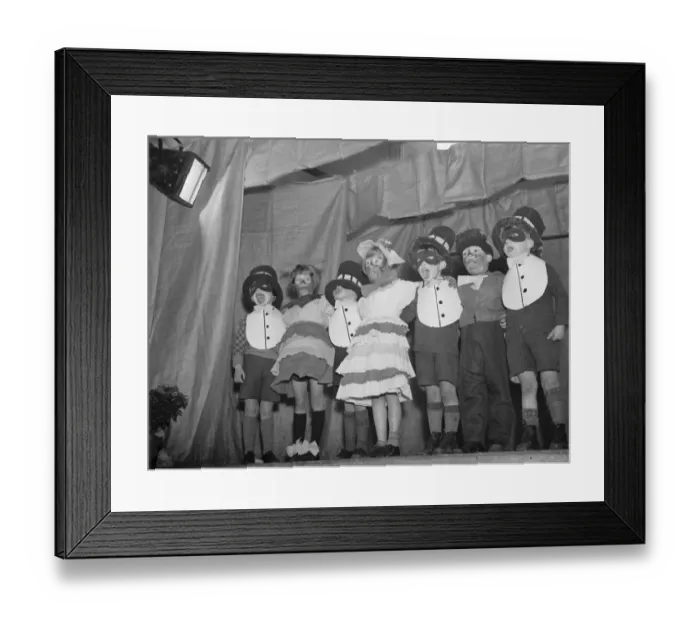 Framed Print : Children of St Mary Cray Council School in Bromley, Kent, perform in a stage concert