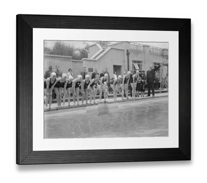 Framed Print : Sir E H Pelham at the opening of the new swimming baths in Crayford, Kent Framed Print : Sir E H Pelham at the opening of the new swimming baths in Crayford, Kent
