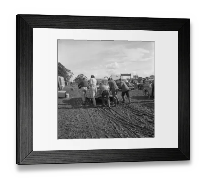 Framed Print : The Edenbridge and Oxted Show - 2 August 1960 After heavy rain many cars had to Framed Print : The Edenbridge and Oxted Show - 2 August 1960 After heavy rain many cars had to