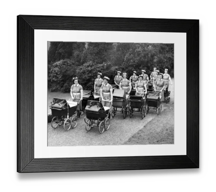 Framed Print : A convoy sets out when the students take their charges for their morning airing