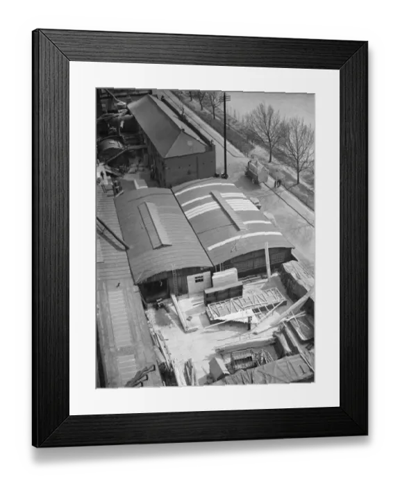 Framed Print : The G Ellis joinery works at Hackney. 7 April 1938 Framed Print : The G Ellis joinery works at Hackney. 7 April 1938