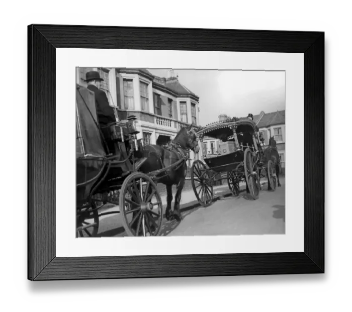 Framed Print : Cabmans funeral 1933 Framed Print : Cabmans funeral 1933