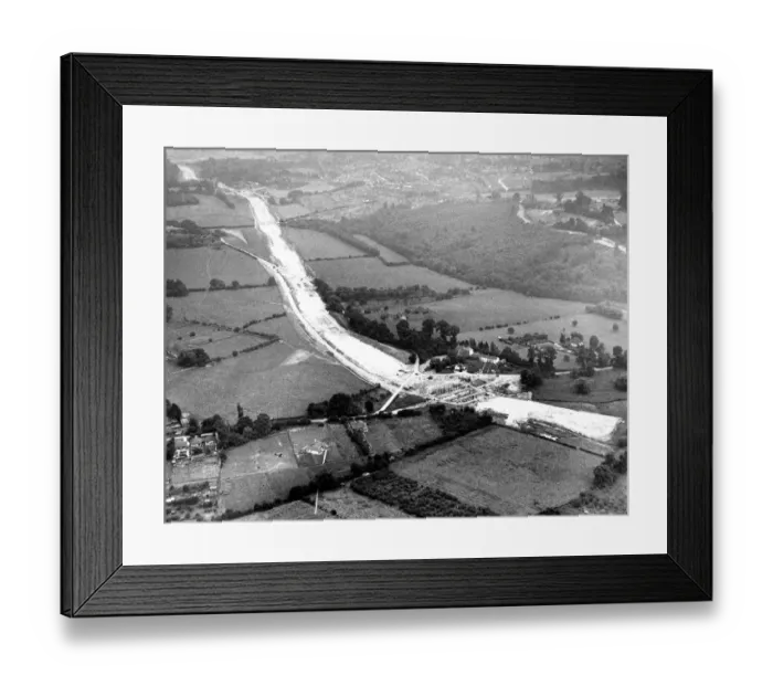 Framed Print : Aerial view of Maidstones new By Pass under construction, Kent, England 9 September