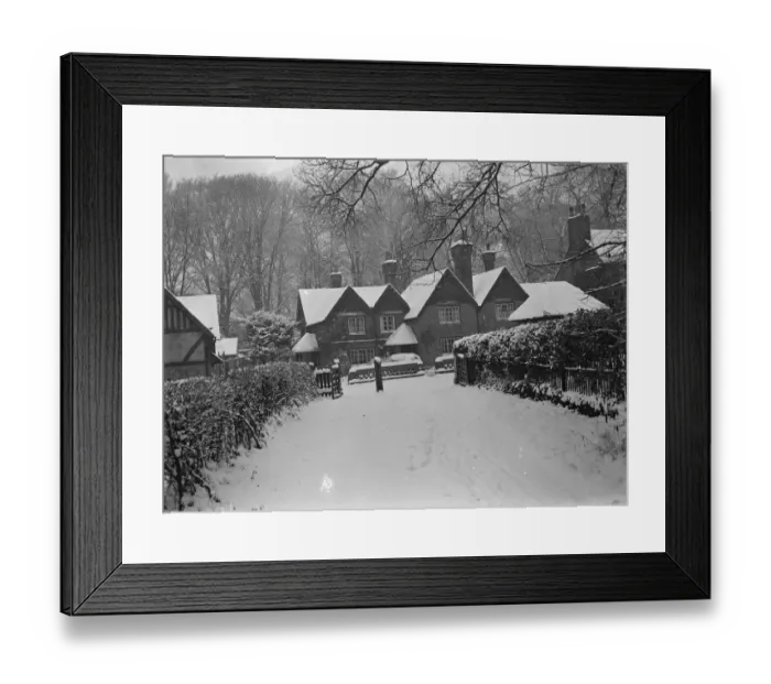 Framed Print : The village of Chevening, Kent, in the snow. 1938 Framed Print : The village of Chevening, Kent, in the snow. 1938